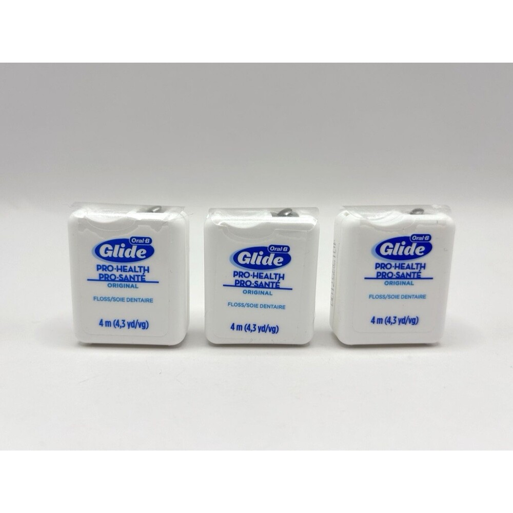 Oral B Glide Pro-Health Original Floss 4m 4.3Yd Travel Size Old Version Lot Of 3